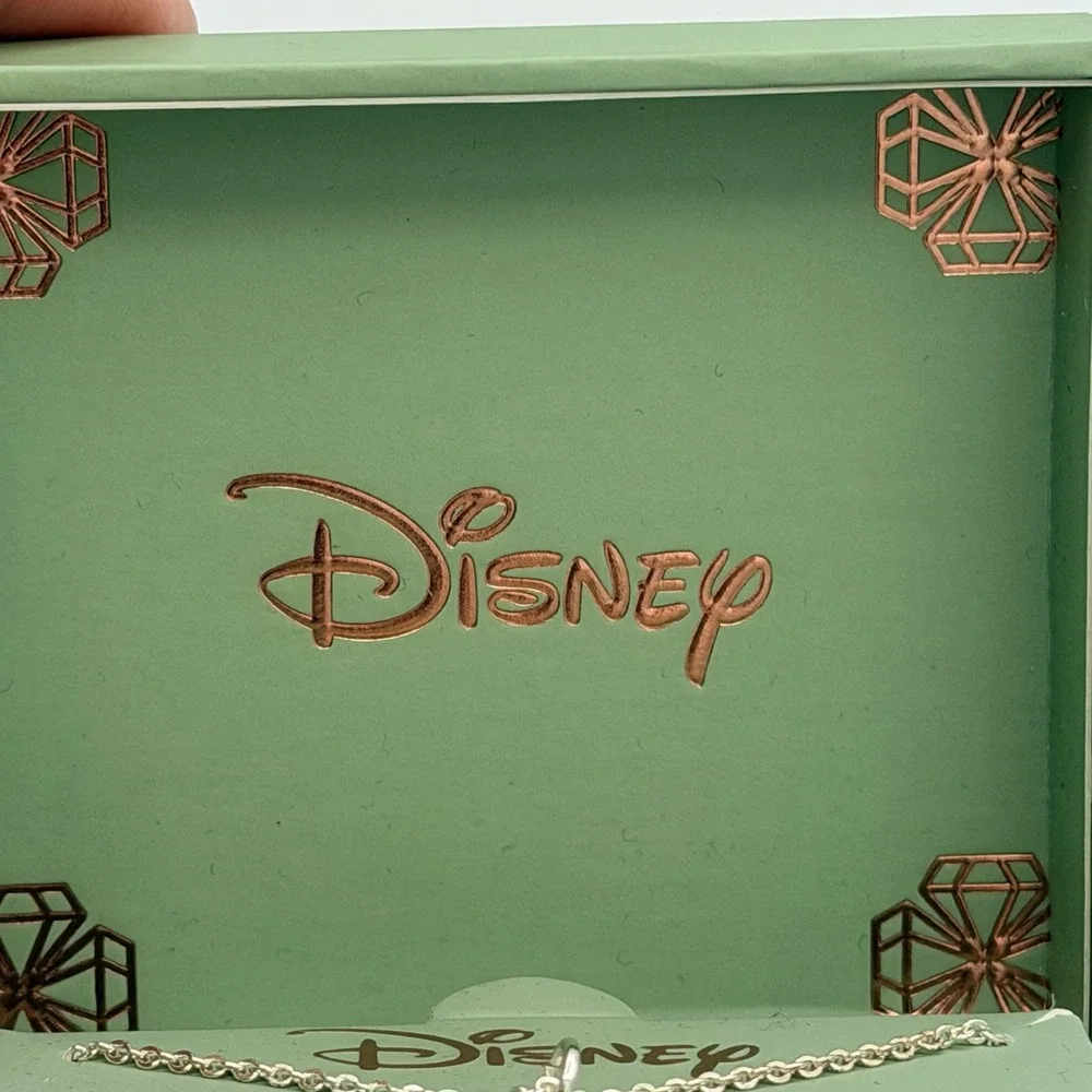 Beautiful Disney Believe In Your Dreams Crown Necklace Fine Silver Plated NIB